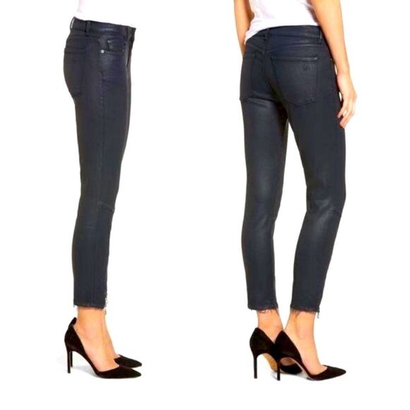 DL1961 Florence blackish green instasculpt cropped skinny edgy jeans - Picture 1 of 9